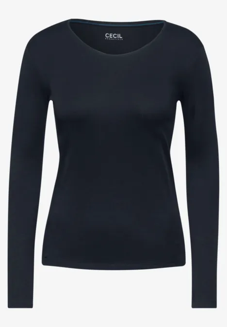 Shirt mit Rundhals universal blue