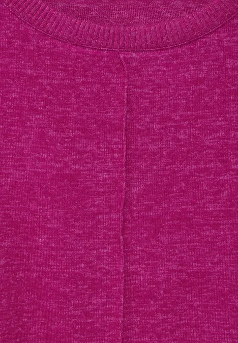 Cosy Langarmshirt jewel pink melange