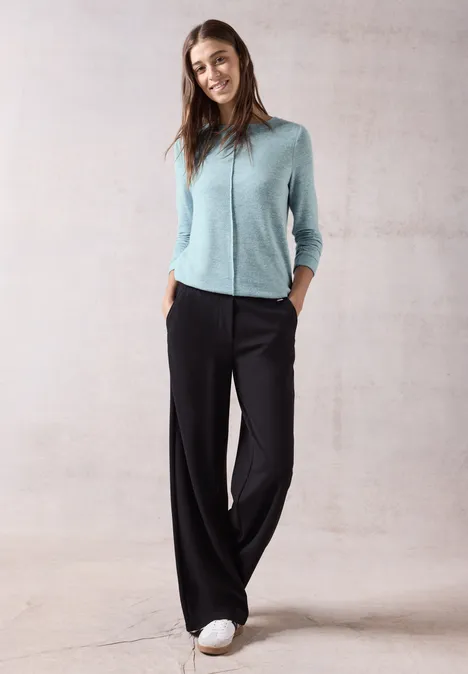 Cosy Langarmshirt turquoise melange