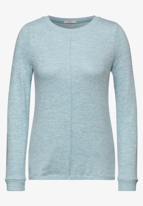 Cosy Langarmshirt turquoise melange