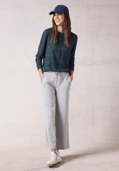 Cosy Langarmshirt oil blue melange