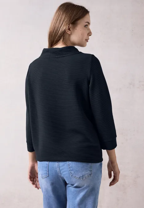 Ottoman-Pullover deep petrol