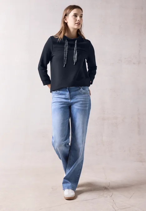 Ottoman-Pullover deep petrol
