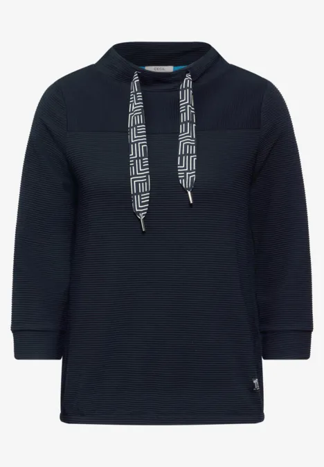 Ottoman-Pullover deep petrol
