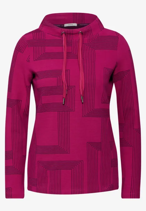 Jacquard Langarmshirt jewel pink