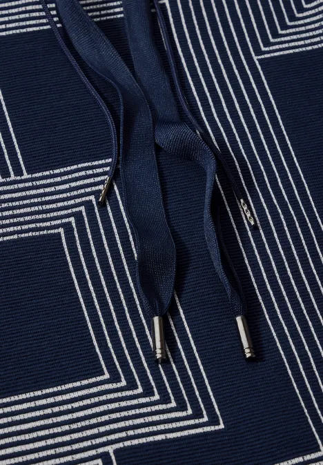 Jacquard Langarmshirt deep petrol
