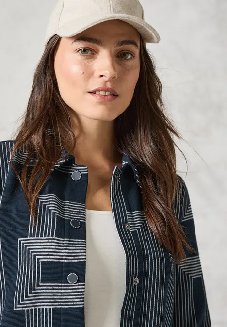 Struktur-Jacke deep petrol