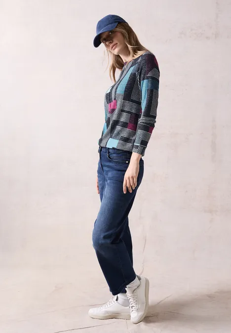Kuscheliges Shirt deep petrol melange