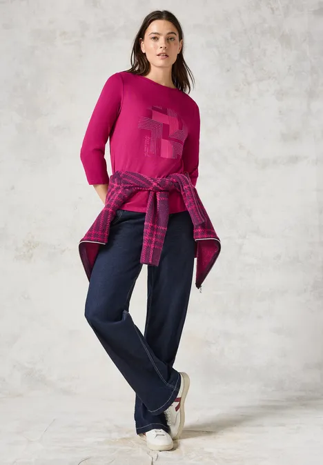 Shirt mit Print jewel pink