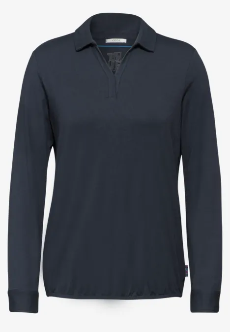 Langarmshirt deep petrol