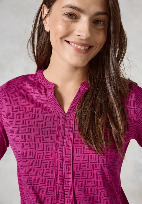 Bedruckte Tunika jewel pink
