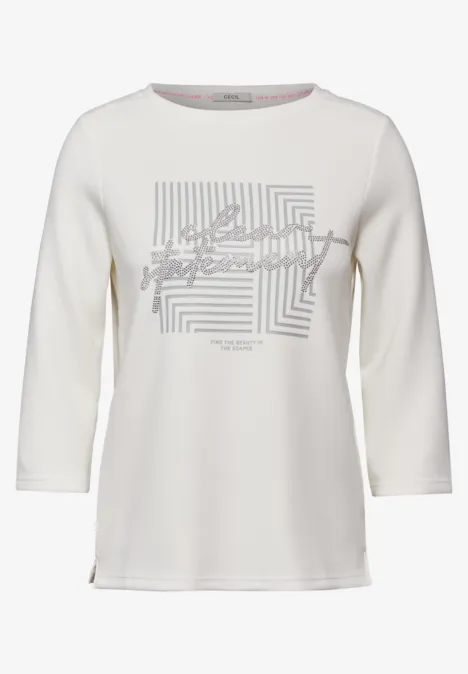 Shirt mit Print vanilla white