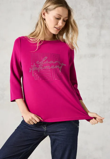 Shirt mit Print jewel pink