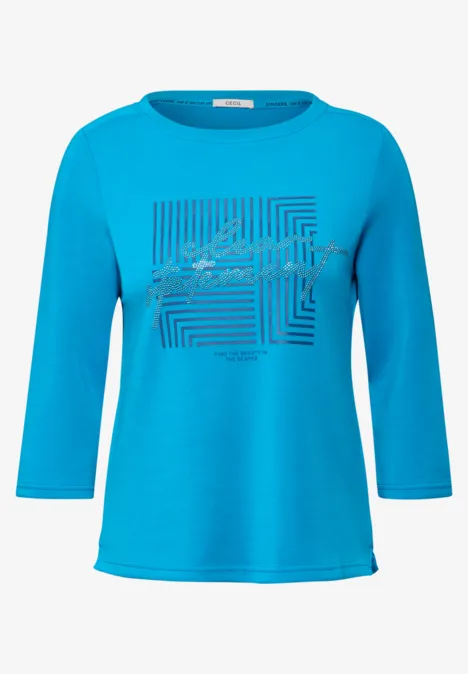 Shirt mit Print dynamic aqua blue