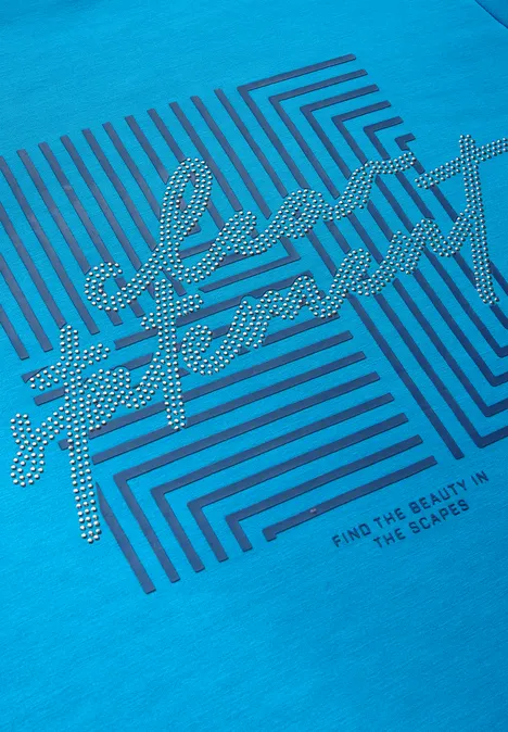 Shirt mit Print dynamic aqua blue