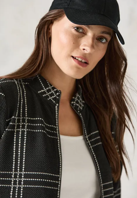 Jaquard-Jacke Black