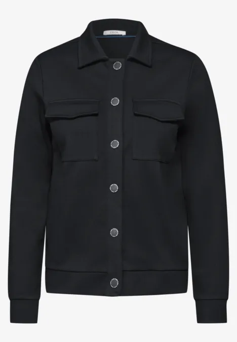 Jas met knoopsluiting Black