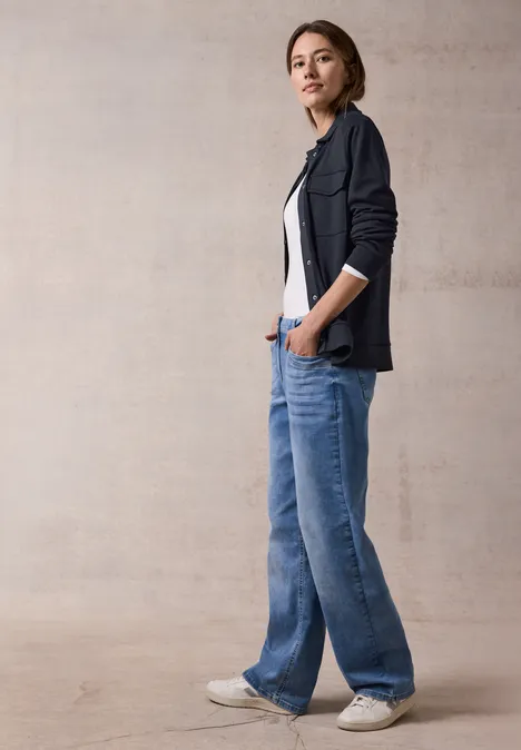 Jacke mit Knopfleiste universal blue