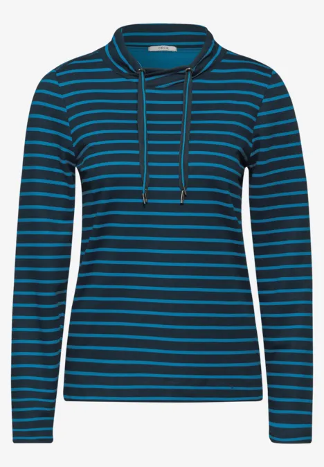 Shirt mit großem Kragen oil blue