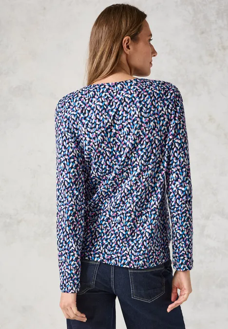 Bedrucktes Shirt deep petrol