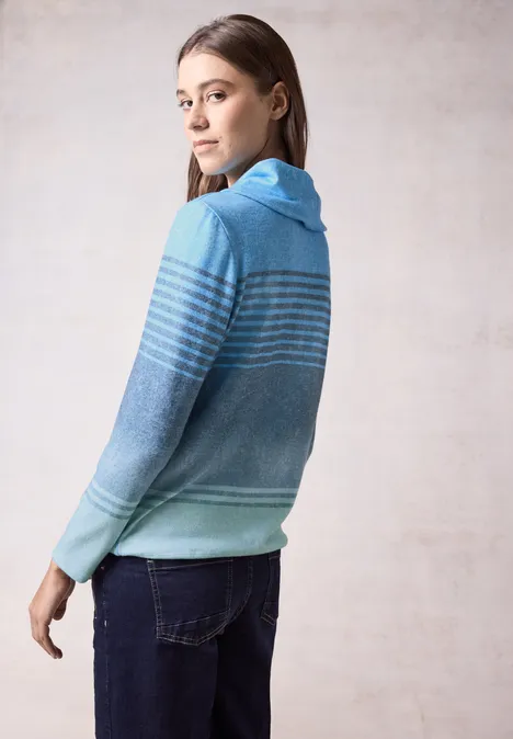 Gestreiftes Shirt aqua melange