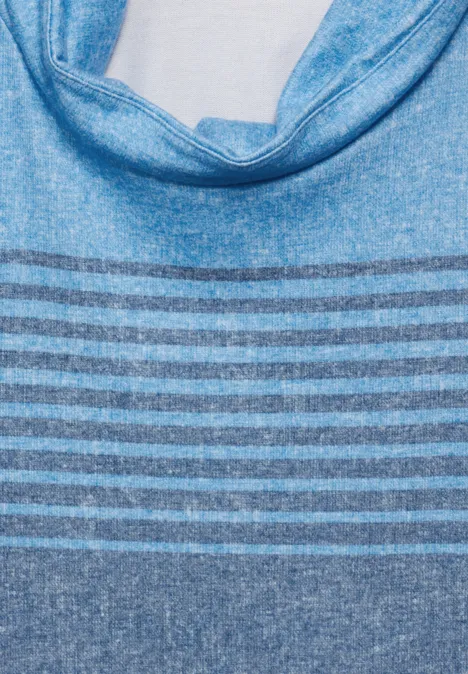 Gestreiftes Shirt aqua melange