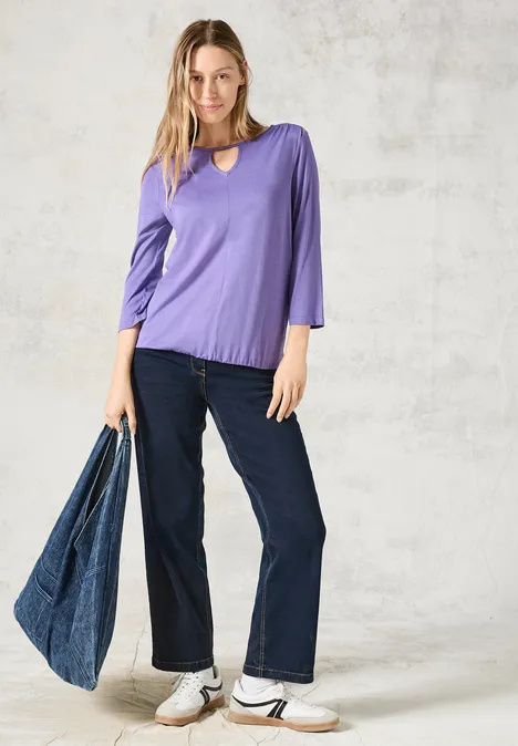 Shirt mit Cut Out wild lilac
