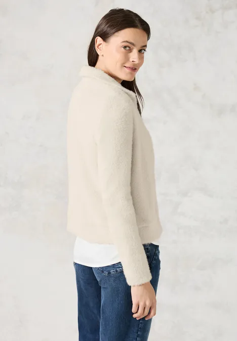 Federgarn-Cardigan raw sand beige Federgarn-Cardigan raw sand beige