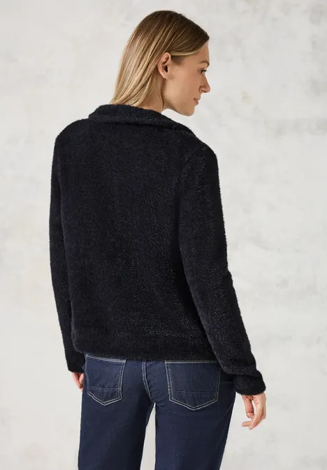 Federgarn-Cardigan deep charcoal grey Federgarn-Cardigan deep charcoal grey