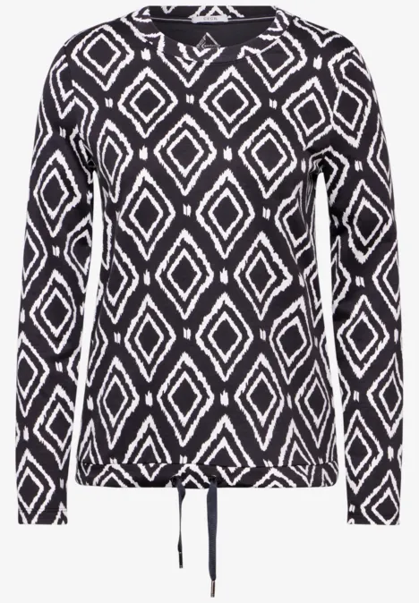 Bedrucktes Langarmshirt deep charcoal grey