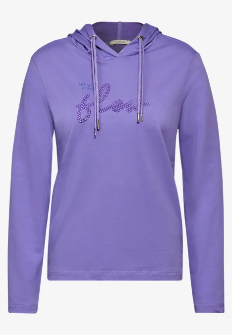 Hoodie-Shirt mit Artwork wild lilac