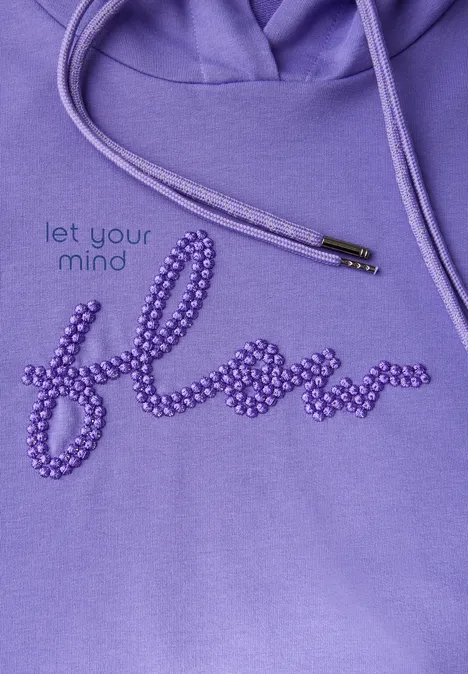 Hoodie-Shirt mit Artwork wild lilac