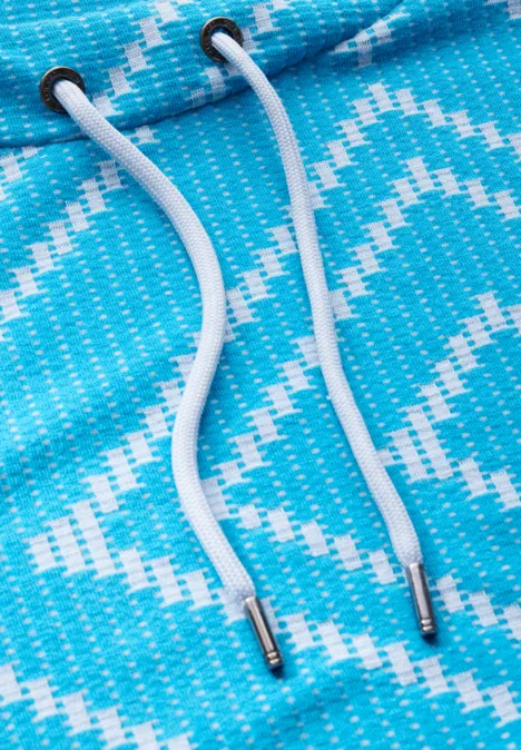 Jaquard-Shirt dynamic aqua blue