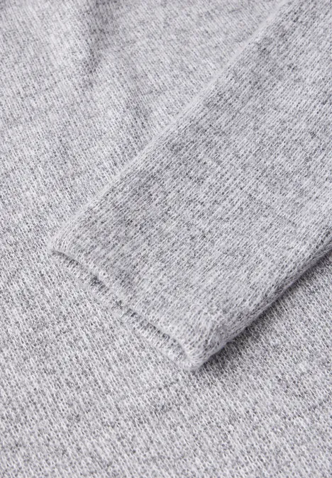 T-shirt chiné avec boutons platinum grey mel.