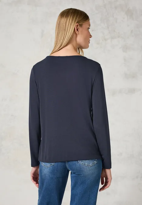 Langarmshirt mit Print deep charcoal grey