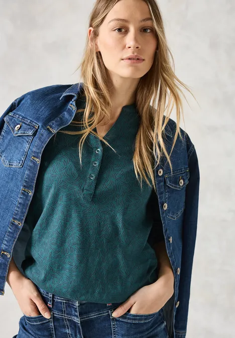 Shirt im Tunika-Look atlantic green