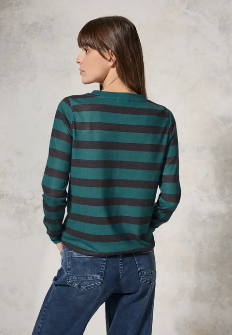 Shirt im Melange-Look atlantic green melange