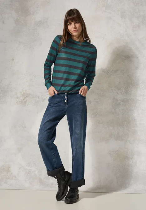 Shirt im Melange-Look atlantic green melange