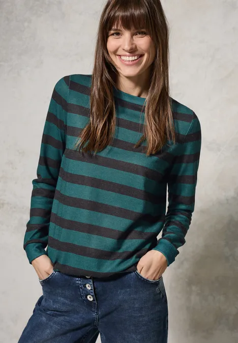 Shirt im Melange-Look atlantic green melange