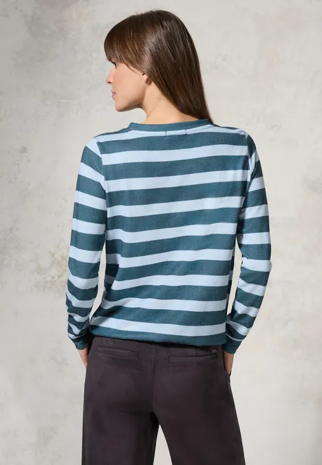 Shirt im Melange-Look aqua melange