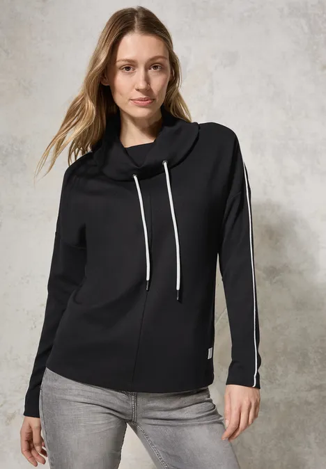 Shirt mit Kontrast-Detail Black