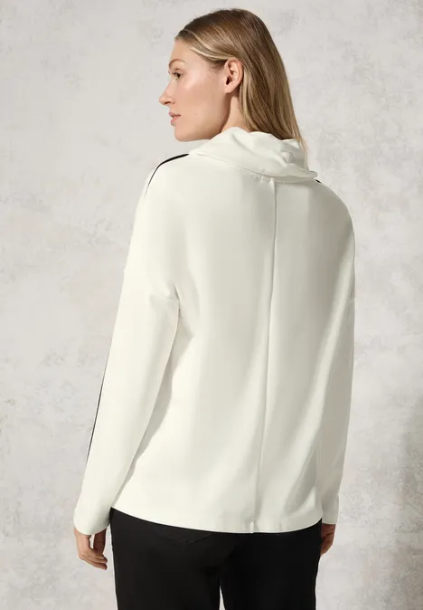 Shirt mit Kontrast-Detail vanilla white