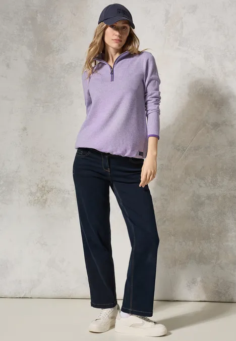 Shirt im Melange-Look gentle lilac melange