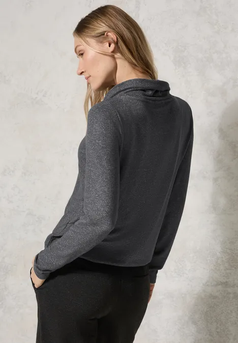 Shirt mit Schalkragen flint grey melange