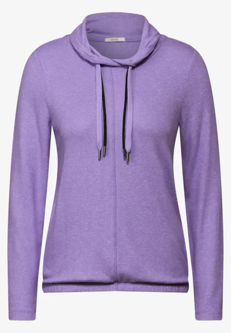 Shirt mit Schalkragen gentle lilac melange