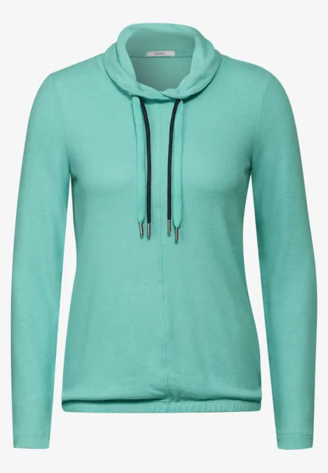 Shirt mit Schalkragen aventurine green melange