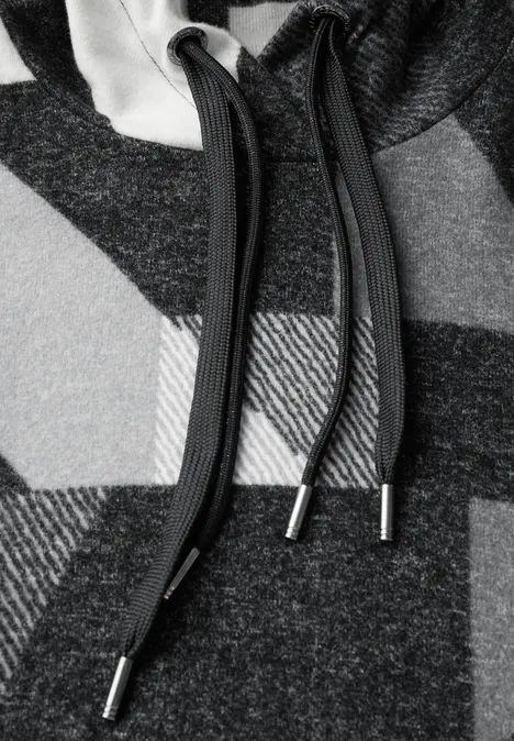 Shirt mit Schalkragen black melange