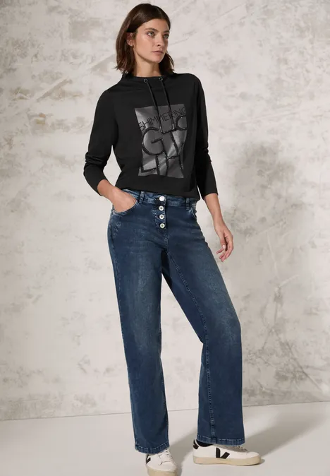 Shirt mit Print Black