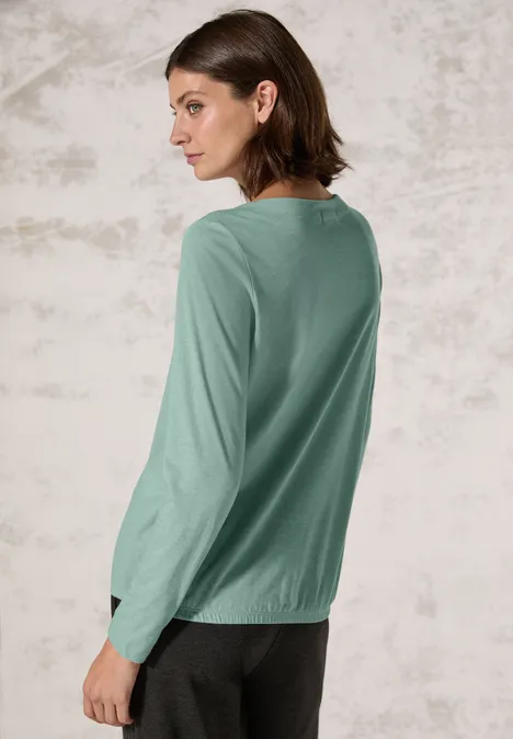 Shirt im Melange-Look glaced green melange