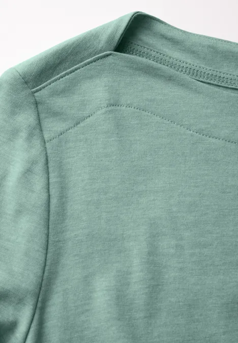 Shirt im Melange-Look glaced green melange